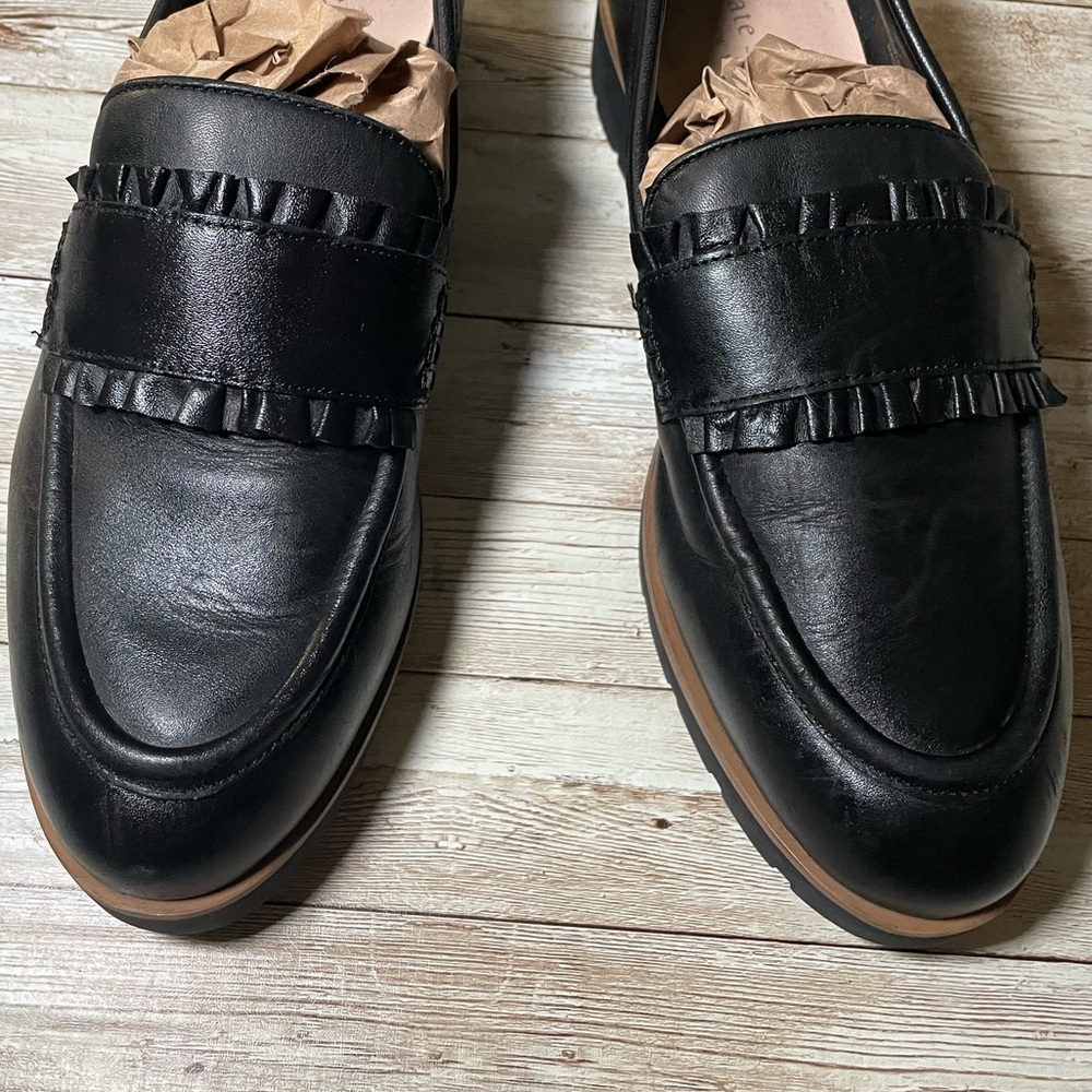 Kate Spade Women's Kady Leather Loafers Shoes Black 8 - Picture 9 of 11